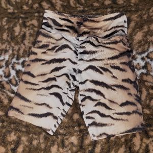Tiger print bike shorts